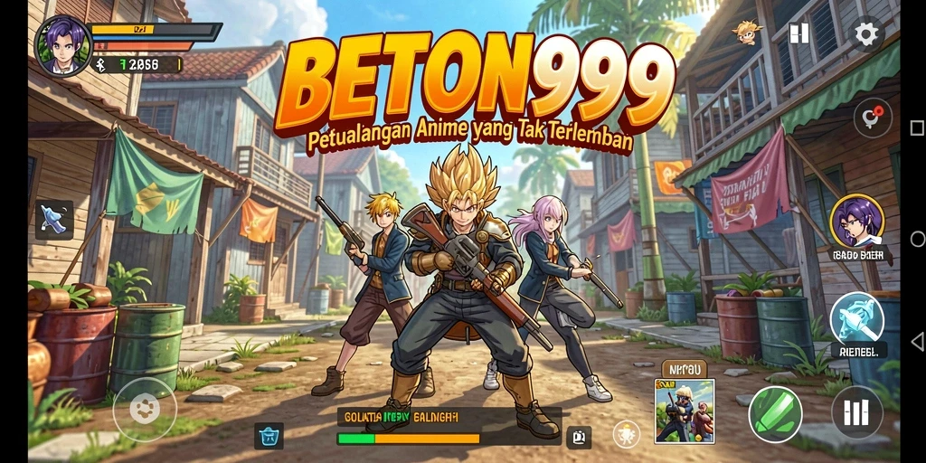 Tampilan gameplay BETON999 menunjukkan aksi seru dan karakter menawan.