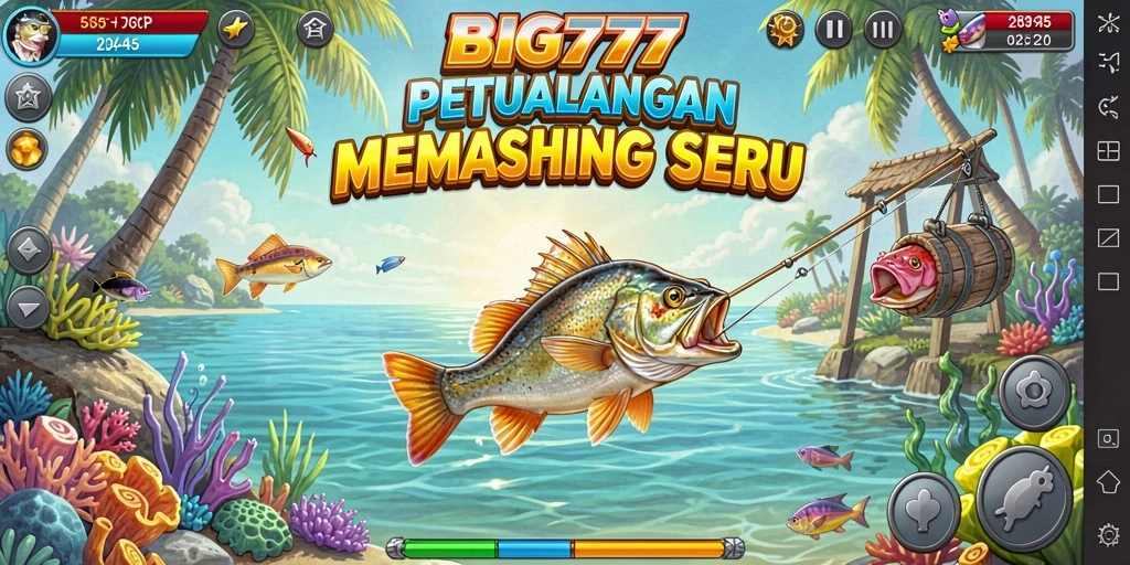 Tampilan gameplay BIG777 dengan berbagai lokasi memancing yang menakjubkan.
