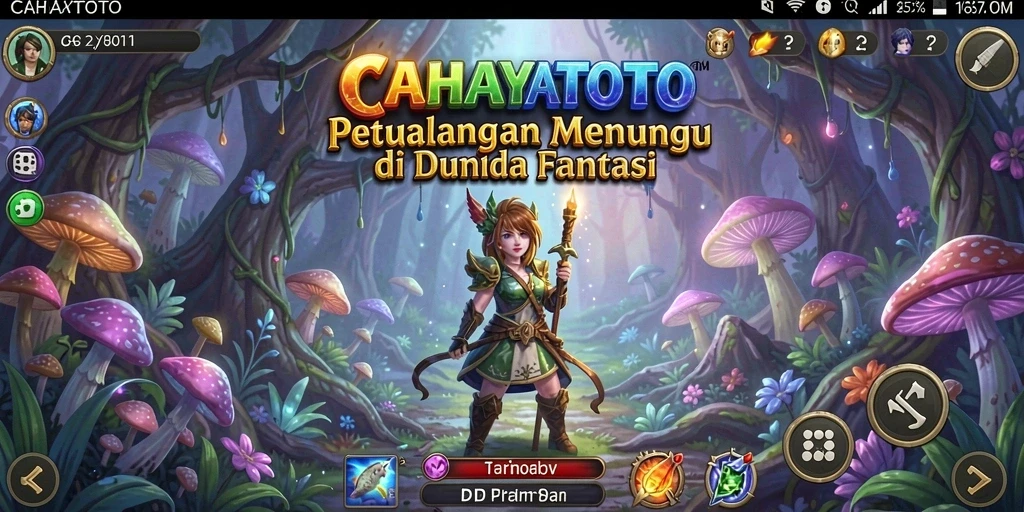 Tampilan gameplay menakjubkan dalam CAHAYATOTO saat bertarung melawan monster.