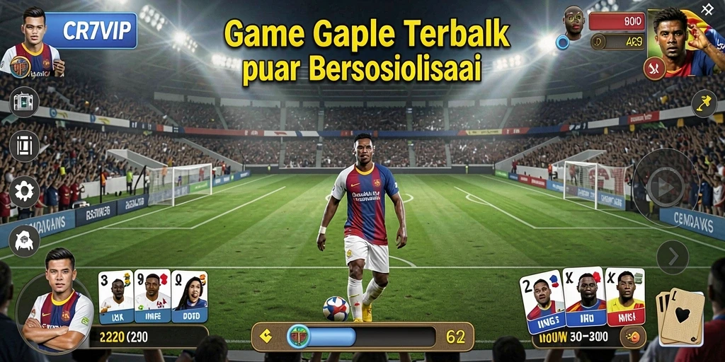 Screenshot gameplay CR7VIP menampilkan aksi seru bermain Gaple.