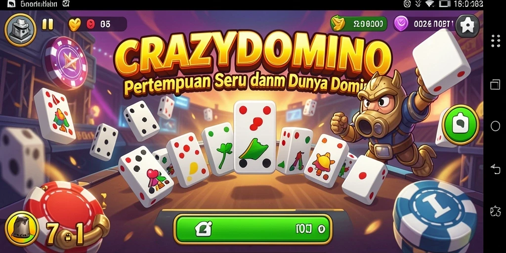 Tampilan gameplay seru dari Battle Royale CRAZYDOMINO yang mendebarkan.