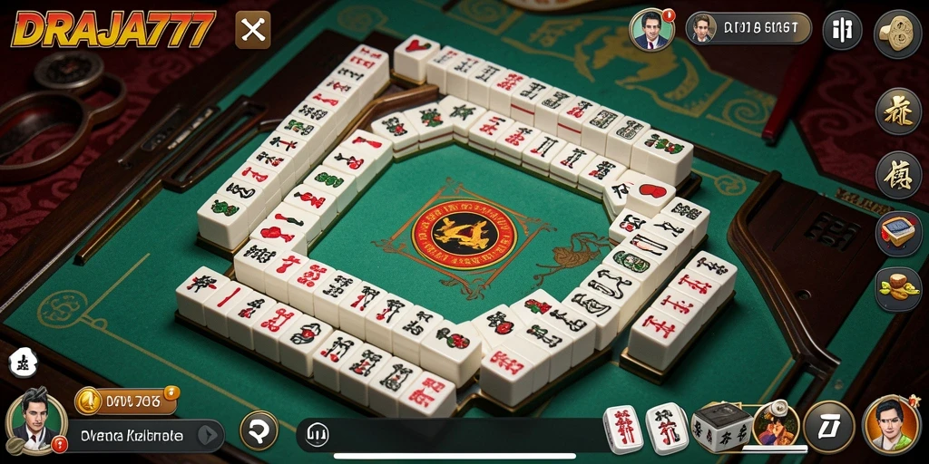 Tampilan gameplay menawan dari DRAJA777 yang penuh aksi Mahjong.
