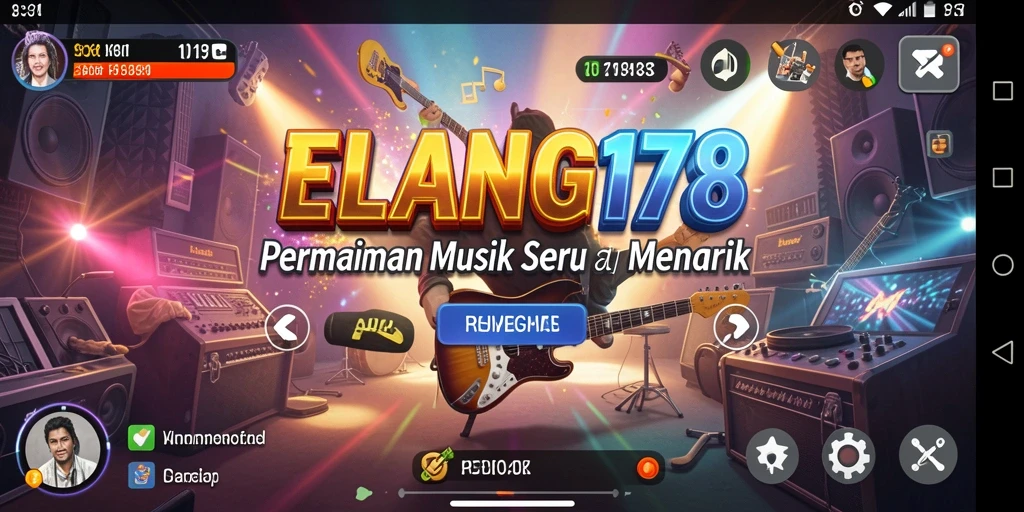 Tangkapan layar gameplay ELANG178 yang menampilkan keseruan bermain musik.
