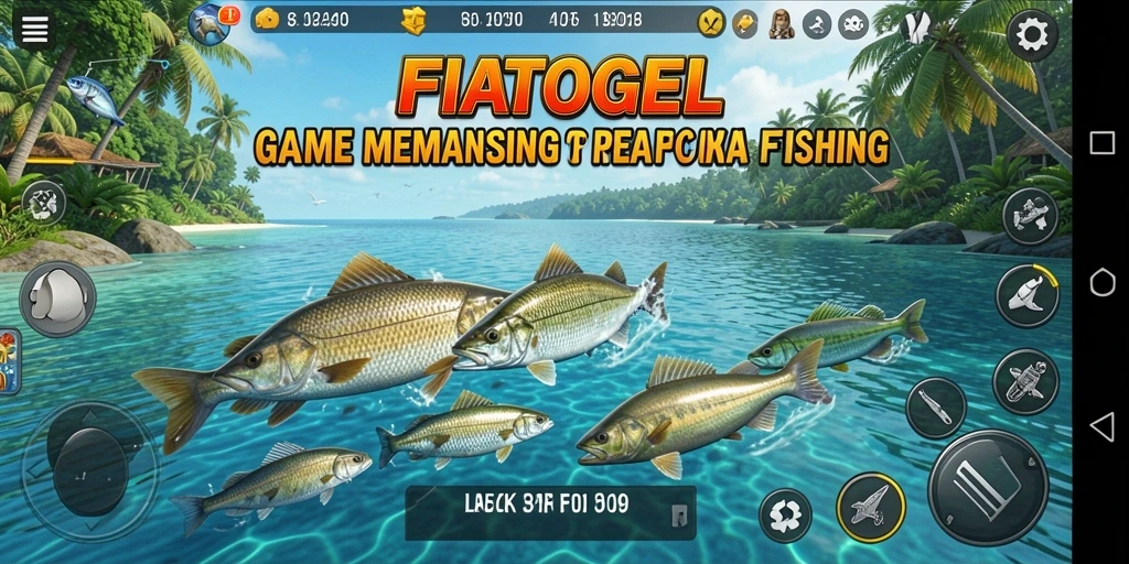 Tampilan gameplay <strong>FIATOGEL</strong> yang seru saat menangkap ikan di laut.
