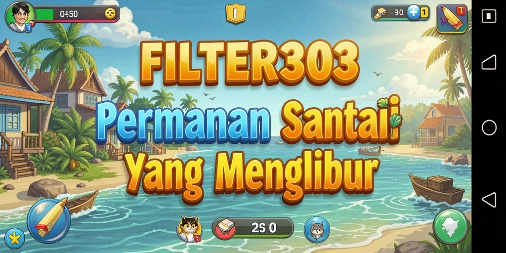Menampilkan gameplay penuh warna dan interaktif FILTER303.