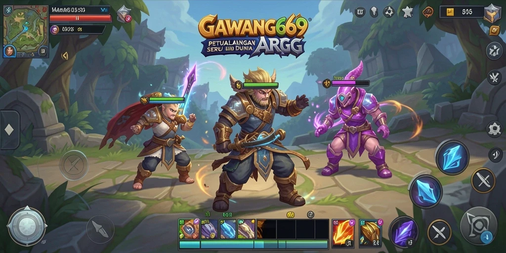 Screenshot GAWANG69 menampilkan aksi pertempuran ARPG yang intens.