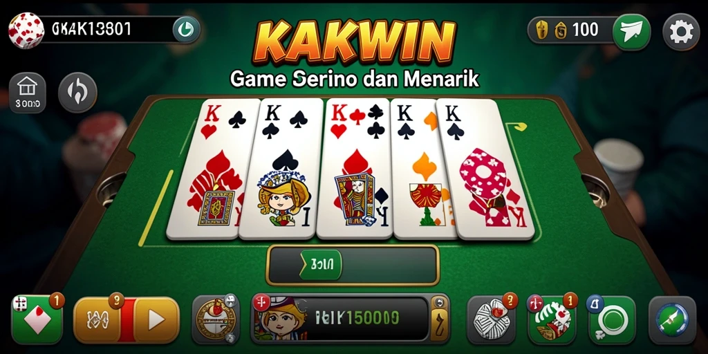 Screenshot gameplay KAKWIN yang menampilkan aksi seru permainan Domino.