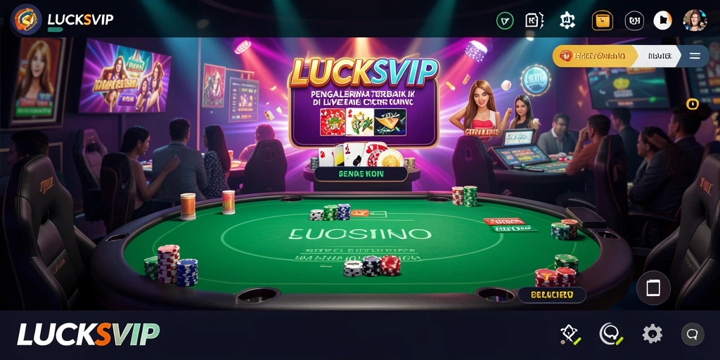 Tampilan gameplay Live Casino yang seru dan interaktif di LUCKSVIP.