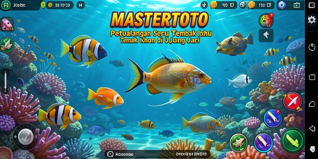 Tampilan gameplay seru MASTERTOTO saat menangkap ikan.