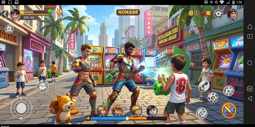 Screenshot NONA88 menunjukkan gameplay seru dan penuh aksi.