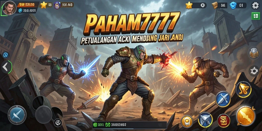 Tampilan menarik dari gameplay dinamis PAHAM777 saat bertempur.
