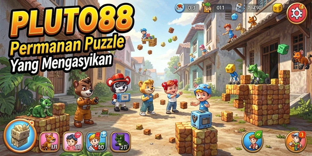 Screenshot utama PLUTO88 menampilkan gameplay Puzzle yang menarik dan menantang.
