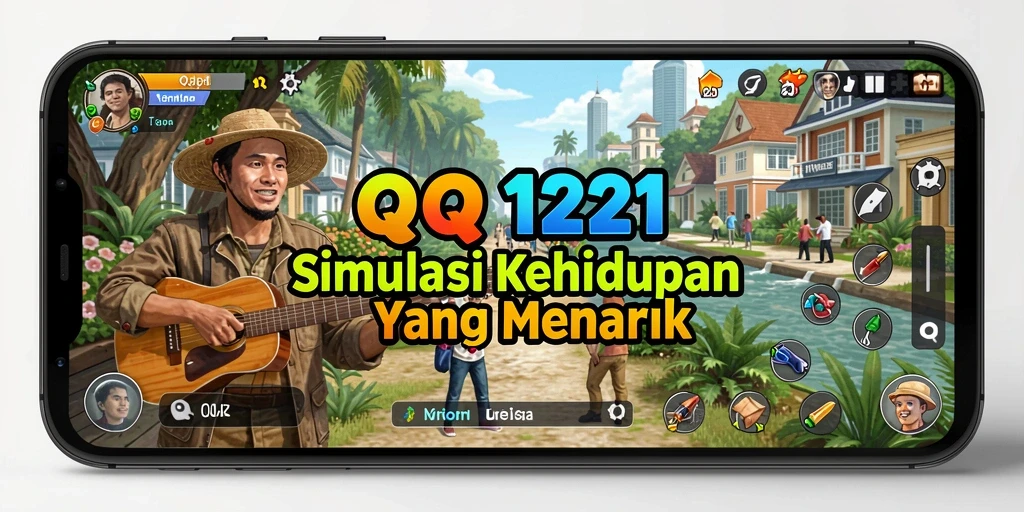 Tangkapan layar utama QQ1221 yang menunjukkan dynamic gameplay Simulation.