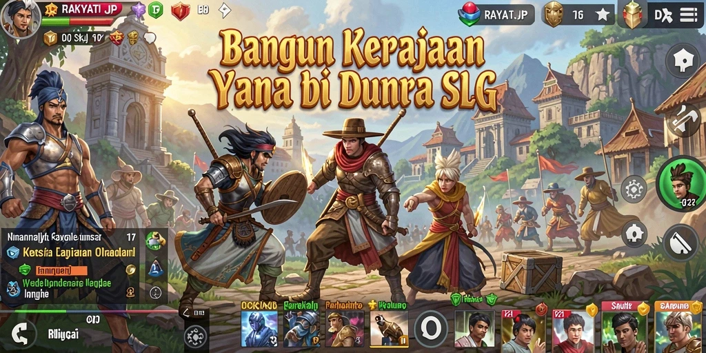 Tampilan gamplay SLG yang menarik dan interaktif dari RAKYATJP.