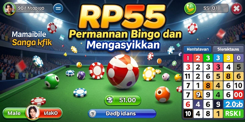 Tampilan gameplay seru dalam permainan Bingo RP55.