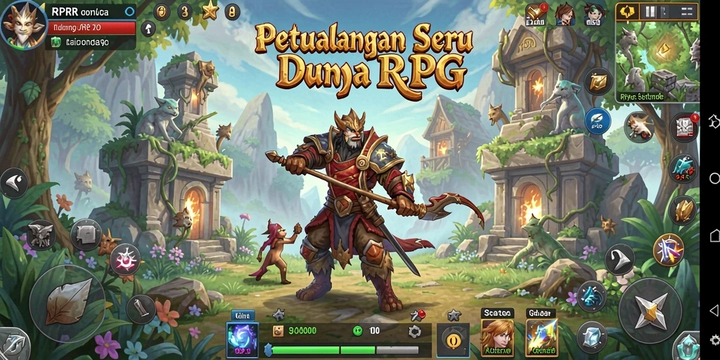 Tangkapan layar dari gameplay seru RPRR dalam dunia RPG.