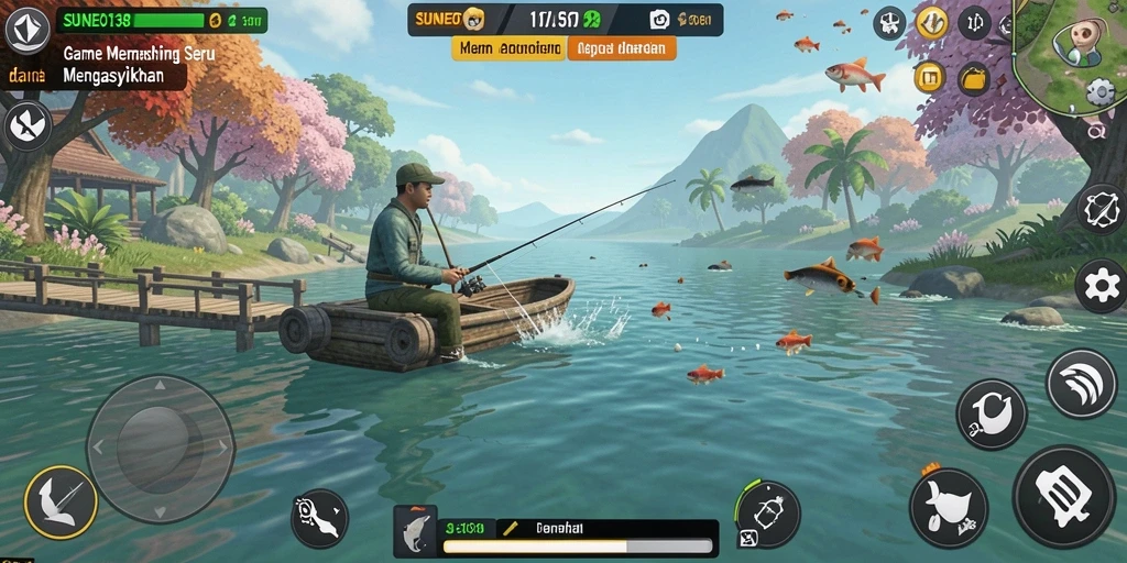 Gameplay SUNEO138 menunjukkan aksi memancing yang menarik dan seru.