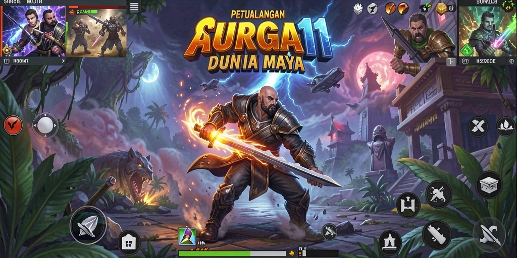 Tangkapan layar utama menunjukkan aksi seru dari gameplay SURGA11.