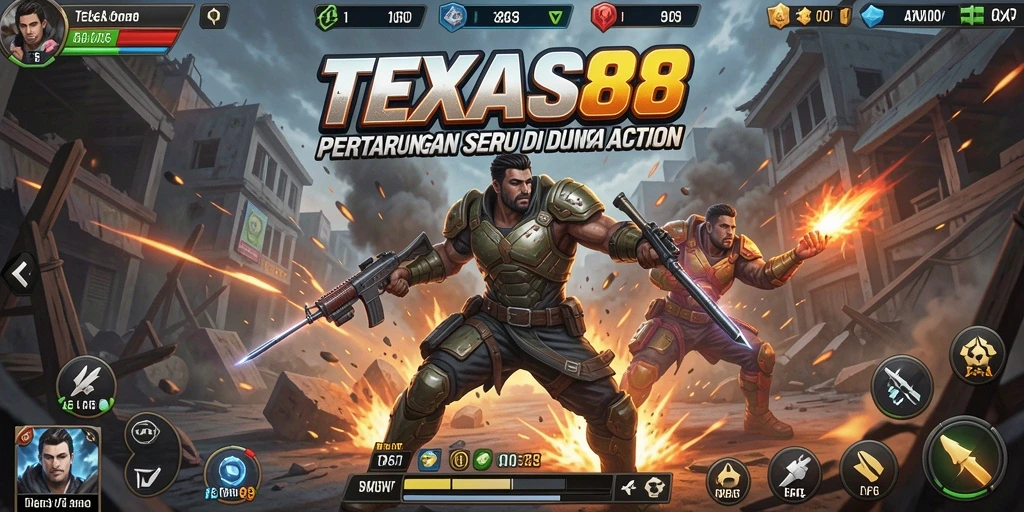 Tampilan seru gameplay <strong>TEXAS88</strong> penuh aksi dan pertarungan mendebarkan.