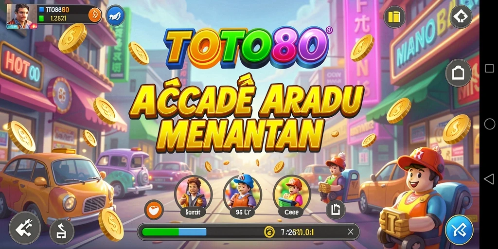 Screenshot TOTO80 menampilkan aksi seru dalam permainan Arcade.