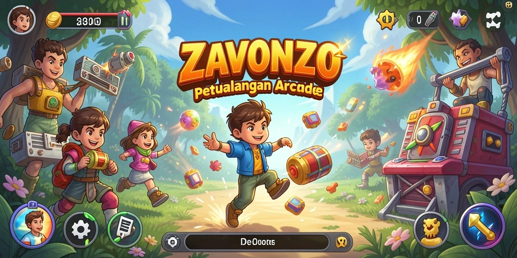 Screenshot dari gameplay seru ZAVONZO dengan grafis menakjubkan.